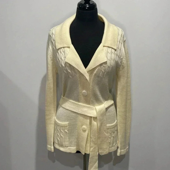 * Vintage * Hudson’s Bay | 1970’s Yellow Cerdigan - Picture 1 of 5